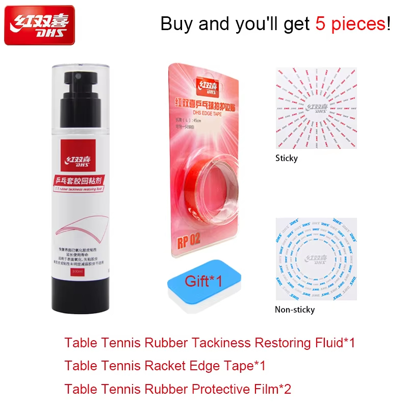 DHS 100ml Table Tennis Rubber  - Badminton Background recension och pris