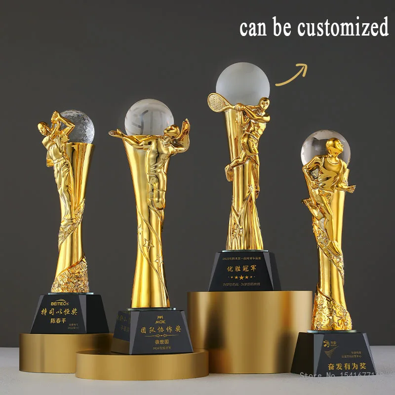 Customized Resin Trophy For Vo - Badminton Europe recension och pris