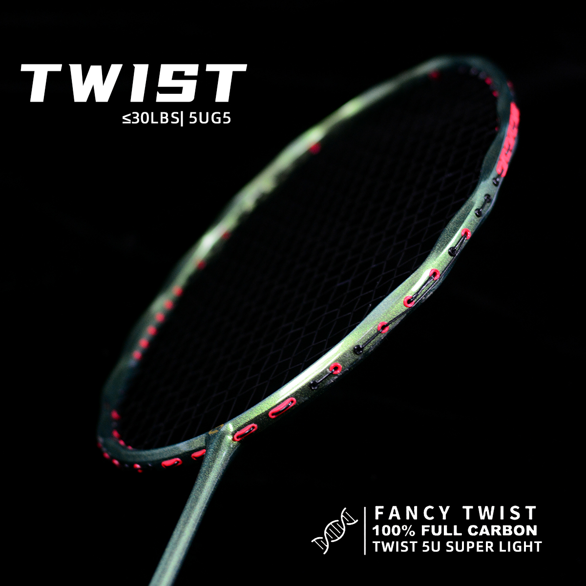 TWIST 100% Full Carbon Fiber B - Badminton Photo recension och pris